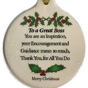 Great Boss Porcelain Ornament Christmas Gift